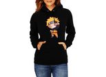 Felpa Con Cappuccio Da Donna Naruto Naruto Chibi, Lady L / Noir