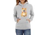 Felpa Con Cappuccio Da Donna Funny Dogs Breeds Shiba Inu Dog Breed, Lady S / Gris