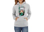 Felpa Con Cappuccio Da Donna Demon Anime Slayer Kimetsu No Yaiba Chibi Tengen Uzui, Lady 2XL / Gris
