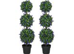 Set Di 2 Piante Artificiali Di Lavanda Grandi 110 Cm, Piante Artificiali In Plastica In Vaso, Fiori Artificiali Resistenti Ai Raggi Uv Con 3 Palline Per Soggiorno Camera Da Letto Ufficio Giardino