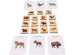 Gioco Di Memoria In Legno - Gli Animali Delle Foreste Polacche Con Le Flashcard