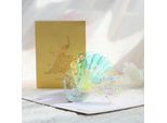 Biglietto D'auguri Pop-Up 3D Pavone Favoloso