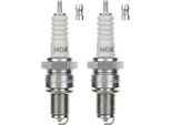 Set Di Candele Ngk 2X BP7ES, Filettatura Lunga 19,0 Mm Ø 14,0 Mm Esagono 20,8 Mm, Distanza Tra Gli Elettrodi 0,85 Mm, Potere Calorifico 7, 2412 / 3355