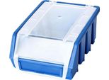 Scatola Portaoggetti Aperta Con Coperchio Incernierato Dimensioni 2 Blu 11,5X16X7,5 Cm