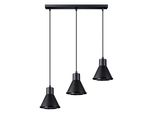 Lampada A Sospensione Taleja 3 Nera [ES111] 3Xes111 10W Acciaio 120X14X45Cm Sollux Lighting