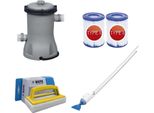 Bestway - Aspiratore Per Piscina Aquacrawl & Pompa Filtro 2006 L/U & 2 Filtri Tipo Ii & Spazzola Ways