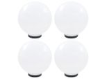 The Living Store Luci Da Giardino A Led 4 Pz. Sferica 30 Cm Pmma