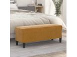 The Living Store Panca Marrone 100X35X41 Cm Velluto