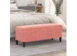 The Living Store Panca Rosa 100X35X41 Cm In Velluto