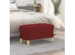 Panca The Living Store In Tessuto Rosso Vino 70X35X41 Cm