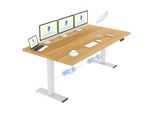 Flexispot QB2 Scrivania Regolabile In Altezza Elettricamente 180X80Cm, 2 Motori Potenti, Portata 120 Kg, Protezione Anticollisione, 4 Funzioni Di Memoria (Acero)