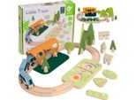 Pista Per Treni In Legno Classic World + Selezionatore Di Forme 40 El.