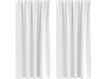 Vidaxl Tende Oscuranti Con Anelli 2 Pezzi Bianco Chiaro 175 X 140 Cm