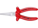 Pinze A Becchi Tondi Din ISO5745 Vde A Ganasce Lunghe Con Superfici Di Presa Seghettate 160 Mm Cromo