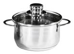Karl KrÜGer Pentola Per Carne Saturn Con Coperchio In Vetro 1,6 Litri Ø14Cm In Acciaio Inox