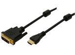 Logilink Hdmi-Dvi-Kabel HDMI->DVI-D St/19-Pin St 3,00M Bk