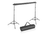 Walimex Pro 3-Fold Background System 145-290 Cm Di Larghezza, Supporto Per Fino A 3 Tele In Carta E Tessuto, Sfondo Fotografico Fino A 250 Cm Di Altezza Per Fotografia, Video E Green Screen