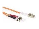 Act 30 Metri Lszh Cavo Patch In Fibra Multimodale 62,5/125 OM1 Duplex Con Connettori Lc E St