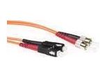 Act 50 Metri Lszh Cavo Patch In Fibra Multimodale 62,5/125 OM1 Duplex Con Connettori St E Sc