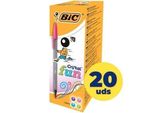 Bic Cristal Large Blu, Verde, Rosa, Viola Penna A Sfera 20 Pz