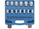 Bgs Set Di Chiavi A Bussola Esagonali A Trazione Quadrata 6,3 Mm (1/4"), 12,5 Mm (1/2"") Pollici Dimensioni 24 Pezzi - 2246"
