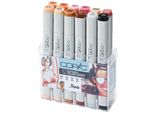 Set Di 12 Pennarelli Copic Profi Colore Pelle