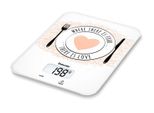 Bilancia Da Cucina Beurerb.5Kg 1G Graduazione Tara Lcd Vetro Amore Ks 19 Love