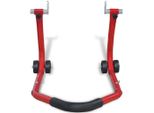 Vidaxl Cavalletto Moto Posteriore Rosso