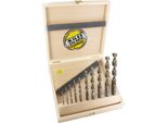 Famag Set Di Punte Per Legno 10 Pezzi D=3,4,5,6,8,10,12,13,14,16Mm In Scatola Di Legno