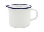 Milchtopf Email, Weiß/Blau, Inhalt: 1,00 Liter