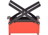 Vidaxl Pressa Per Bricchette Di Carta In Acciaio 34X14X14 Cm Nero E Rosso