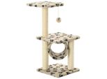 Vidaxl Tiragraffi Per Gatti In Sisal 65 Cm Beige Con Impronta Di Zampa