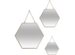 Set Di 3 Specchi Dorati - Atmosphera CréAteur D'intéRieur