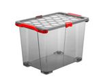 Box W. Box Con Ruote 65 L Evo Total Protection, Colore: Antracite E Rosso