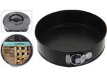 Teglia Per Torta Rimovibile Excellent Houseware, Acciaio, 26X9 Cm, Nero