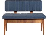 Skye Decor, Panca Vina Blu Scuro, Noce, Panche, Panca, Noce, 110 X 85 X 40 Cm