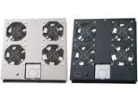 Rack Dach Gebläseschale mit 4 Ventilatoren, Thermostat, 36.3x37.5x4.7 cm