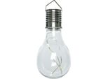 Luce Solare Da Giardino Lampadina Led In Plastica 8X14Cm Bianco Caldo
