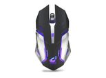 X7 Wireless Gaming Mouse Ricaricabile Silenzioso Led Retroilluminato Usb Mouse Ottico Ergonomico Per Laptop Gaming Mouse, (Nero)