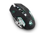 X8 Wireless Gaming Mouse Ricaricabile Silenzioso Led Retroilluminazione Usb Mouse Ottico Ergonomico Gaming Mouse Lol Mouse Surfing Gamer Mouse Per Pc, (Nero)
