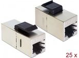 Delock Modulo Keystone Jack RJ45 > Jack RJ45 Cat.5E Compatto - Ingresso Modulare - RJ-45 - Nero (Confezione Da 25) (86628)