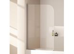 Emke 90X140Cm Parete Divisoria Per Vasca Da Bagno Schermo Pieghevole Cabina Doccia Attacco Per Vasca Da Bagno Rivestimento Nano Easy-Clean