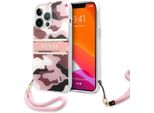 Guess Guhcp13Skcabpi Iphone 13 Mini 5.4 Rosa/Rosa Custodia Rigida Collezione Camo Strap