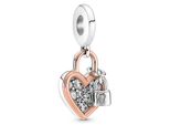 Pandora Ciondolo Con Doppio Lucchetto A Cuore 780087C01 Ciondolo