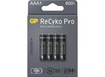 4 X Aaa / R03 Wiederaufladbare Batterien Gp Recyko Pro Ni-Mh 800Mah