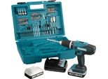 Trapano A Percussione 18V Li-Ion (2X 2,0 Ah) Con Kit Di 74 Accessori - Makita HP488DAEX1