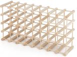 Portabottiglie In Legno Costway JV10579, Per 36 Bottiglie, Struttura Modulare, Legno Massiccio - A