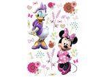 Tatuaggio Da Parete Disney Minnie Mouse & Daisy Duck Rosa, Viola E Bianco - 600119 - 42,5 X 65 Cm