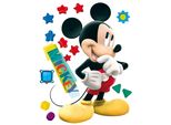 Tatuaggio Da Parete Disney Mickey Mouse Giallo, Rosso E Blu - 600186 - 65 X 85 Cm
