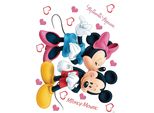 Tatuaggio Da Parete Disney Minnie & Mickey Mouse Rosa, Rosso, Giallo E Blu - 600200 - 65 X 85 Cm